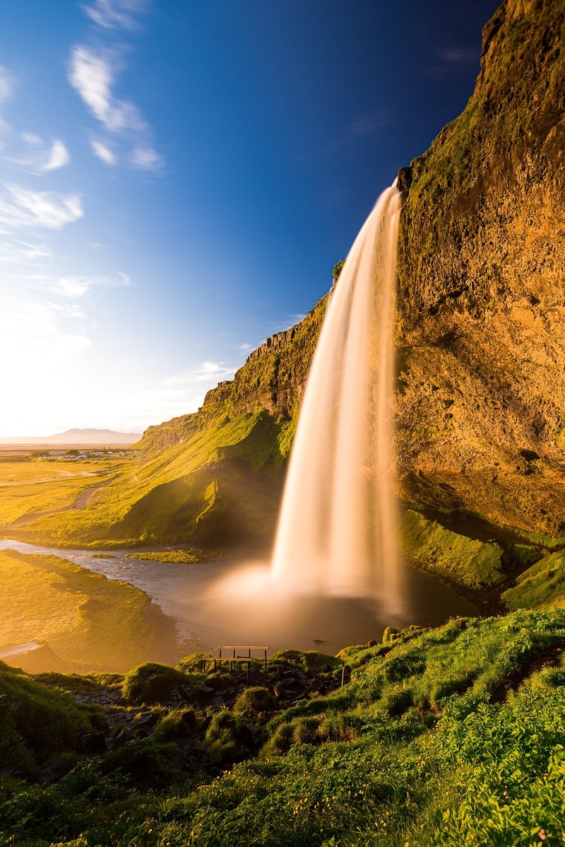 Waterfall in a natural landscape